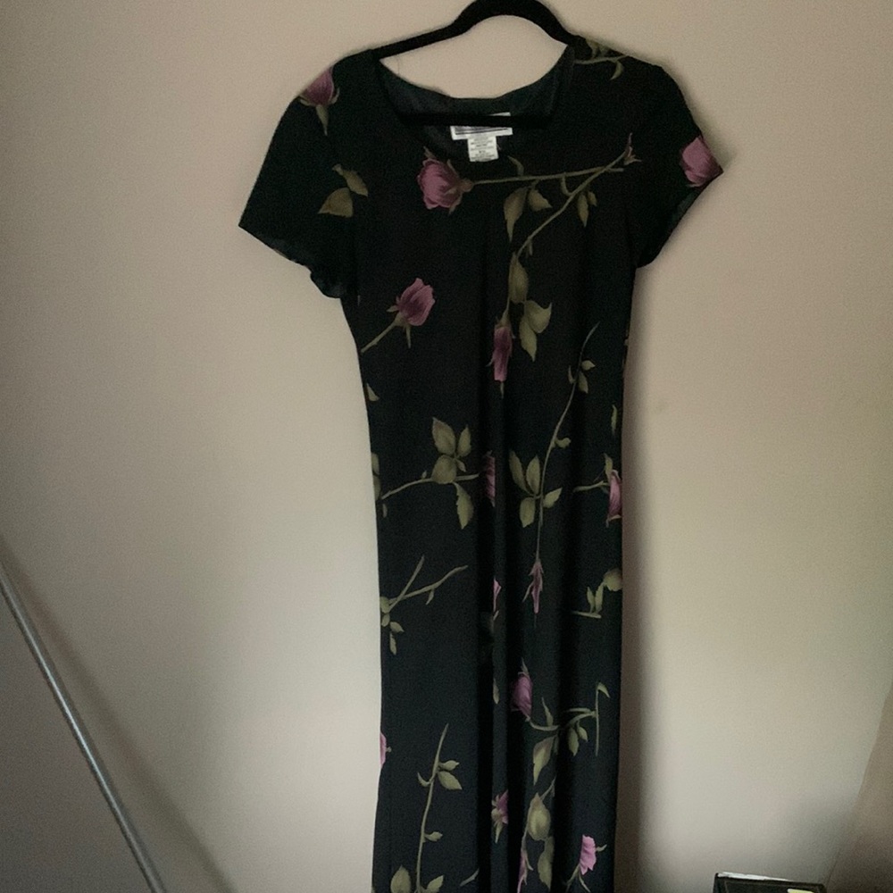 Black with flowers